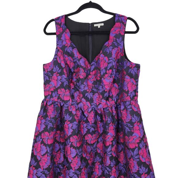 Modcloth Lace & Mesh Floral Jacquard Scalloped V-neck Maxi Gown Dress Size 1X - Picture 2 of 5